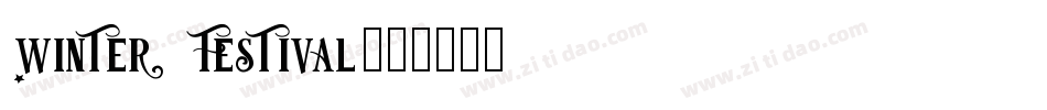 Winter Festival字体转换